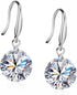 925 Sterling Silver Earings Dangle Shiny Cubic Zirconia Studs Hypoallergenic for Women | Earrings for Women Trendy | Dangling Earrings for Women |...