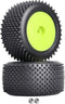 1/18 RC Buggy Rear Tires and Wheels Preglued for Wltoys 184011 A959 HSP 94815 94810 HPI Losi Mini T 2.0 1/18th Rail Buggy Model, 2PCS (Green)...