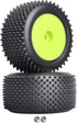 1/18 RC Buggy Rear Tires and Wheels Preglued for Wltoys 184011 A959 HSP 94815 94810 HPI Losi Mini T 2.0 1/18th Rail Buggy Model, 2PCS (Green)...