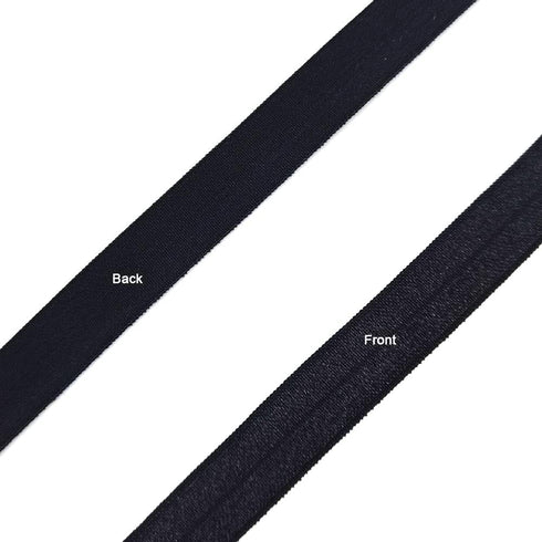 INSPIRELLE 50 Yards Spool Black 5/8 Ribbon Elastic Foldover Elastics Stretch FOE for Hair Ties Headbands Making...
