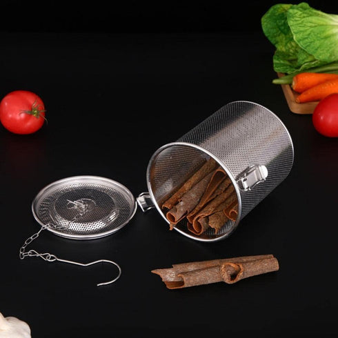 AUNMAS Stainless Steel Tea Ball Strainer and Spice Filter, 4.7 Inch Infusion Basket for Loose Leaf Tea, Soup Seasonings, Broth with Hook,12 x 13cm...
