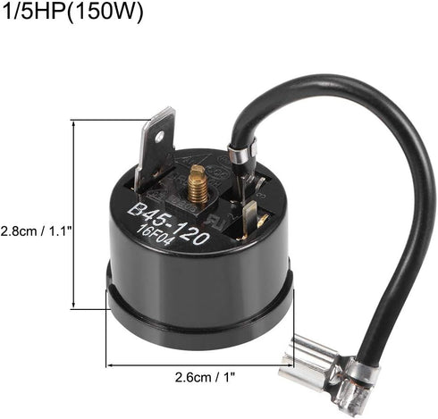 uxcell 2 Pcs Refrigerator Thermal Overload Protector 1/5HP 150W Compressor Replacement Part...