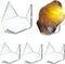 Hipiwe 5 Packs Acrylic Triangle Display Holder - Display Easel Stands for Geodes Rock Mineral Agate Fossil Coral, Clear Plastic Display Stands for...