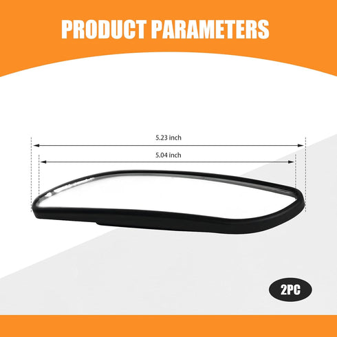 2 PCS Car Rearview Mirror Blind Spot Mirror, 5.23" x 1.18" ABS Shell Adjustable Convex Reversing Auxiliary Mirror, 3M Adhesive Backing for Easy In...