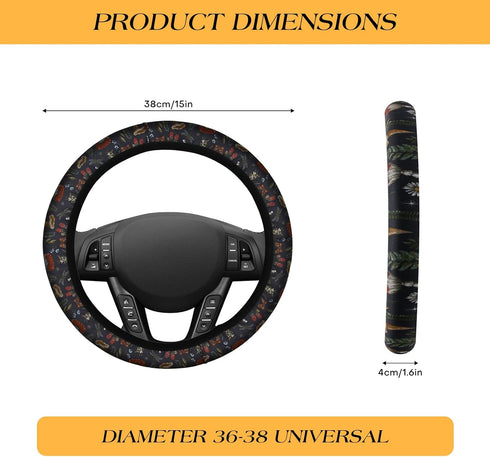 Car Accessory Plant Steering Wheel Cover for Men Women Girls Universal 15 Inch, Breathable, Sweat Absorbent, Anti Slip, Stylish, Car Accessories S...