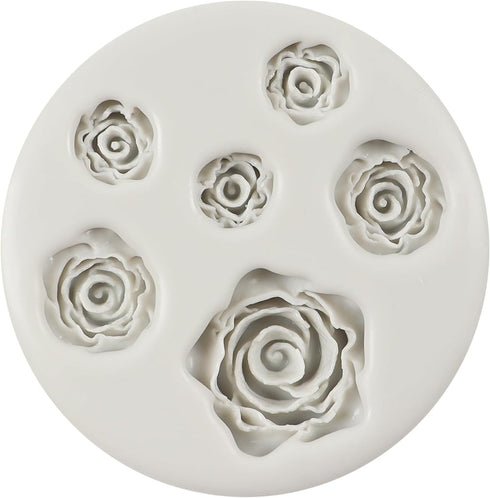 Rose Silicone Candy Mold Mini Flower Fondant Chocolate Molds for Cake Decorating Cupcake Topper Candy Chocolate Polymer Clay Gum Paste...