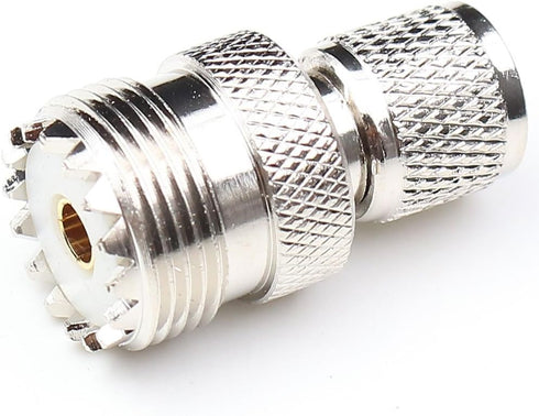 Mini UHF Male to UHF Female Connector Pl259 Coax Adapters UHF to Mini uhf Coaxial Adapter SO239 RF Adapter 2Packs...
