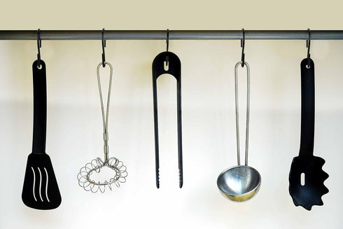 S Hooks for Hanging Plants, Clothes, Black S Shaped Hooks Made of Metal Iron, Heavy Duty S-hooks, 50 Pack...