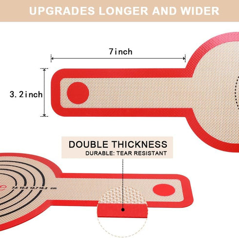 2 Pcs Silicone Bread Sling Silicone Baking Mat for Dutch Oven Liners Non-Stick Heat Resistant Reusable Sourdough Bread Baking Supplies with Long H...
