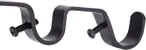 Ycolnaefllr Set of 3 Oil Rubbed Bronze Double Rod Holders Heavy Duty Double Curtain Rod Brackets Double Curtain Rod Hanging Brackets for 1 and 0.7...