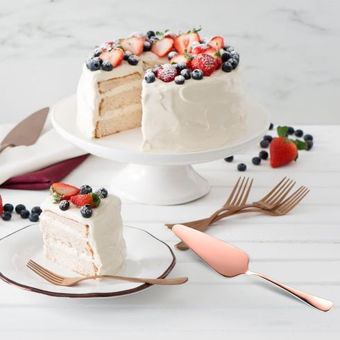 2pcs Wedding Cake Knife Set, Stainless Steel Cake Cutting Set Cake Cutter Set Wedding Cake Knife and Server Set for Party Birthday Celebration (Ro...