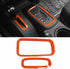 E-cowlboy 4PCS Interior Accessories Decoration Kit - Cover Trim & Holder Trim for Jeep Wrangler JK JKU 2011-2018 4-Door (Orange)...