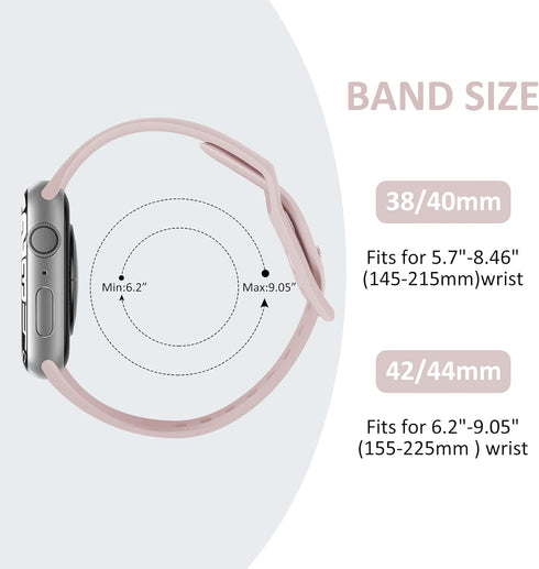 ORIbox Compatible with Apple Watch Bands 45mm 44mm 42mm, Soft Silicone Sports Wristband for iWatch Series SE 8 7 6 5 4 3 2 1 for Women Men...