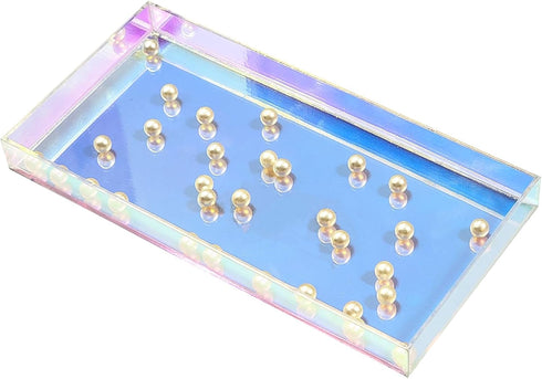 Acrylic Tray Bathroom Tray for Countertop - Handmade Perfume Jewelry Makeup Vanity Tray for Counter & Toilet Tank Top, Sink Vanity Trays for Soap ...