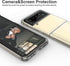 for Galaxy Z Flip 3 Case Cover Clear Card Slot Slim Hard Rugged TPU Edge Protective Case Z POP...