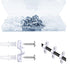 30 Sets Wire Shelf Loop Clips, White Multi Purpose Wire Shelf Clamp, Wire Shelving Accessories, Wire Shelf Wall Clips for Concrete Installation...