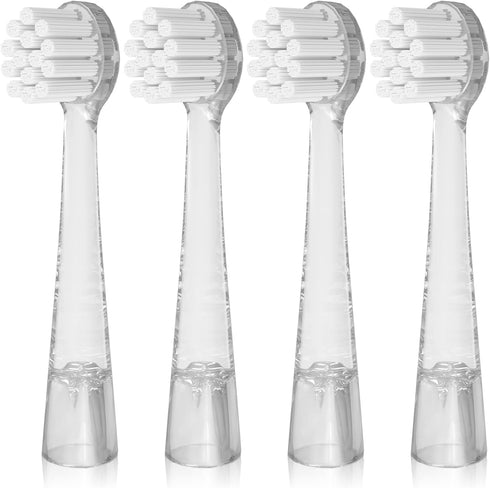 Replacement Toothbrush Heads Compatible with Papablic BabyHandy Sonic Electric Toothbrush 18-36 Months (Transparent)...