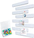 Felt Pin Board Bar 13"x2", Pack of 8 Bulletin Board Strips with 40 Push Pins, Home Office Memos Notice Boards Felt Wall Tiles...