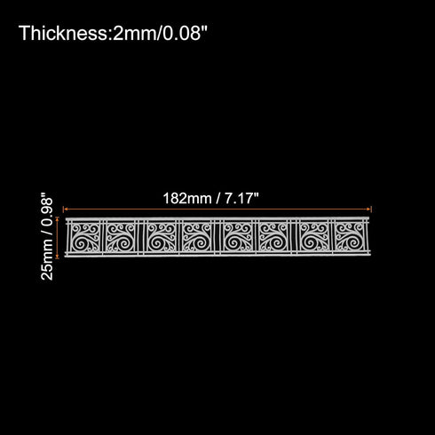 MECCANIXITY 2pcs 7.17 Inch Miniature Garden Fence, Mini Ornament Wood Picket Fence Decorative for Dollhouse Home DIY, 0.08" White Circle Style...