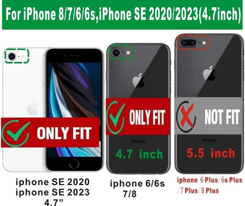 iPhone SE 2nd 2020 New/iPhone SE 3 2022, iPhone 8, iPhone 7 Case, Screen Protector Slim Shock Absorption Reinforced Corner Soft TPU Silicone Clear...