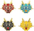 Dragon Head Brooch Set for Women Men Cute Cartoon Animal Dragon Brooch Fashion Enamel Crafts Lapel Pins Creative Zodiac Badges Couple Jewelry Gift...