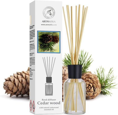 Cedarwood Reed Diffuser 3.4 Fl Oz - Scented Reed Diffuser - Diffuser Gift Set - Best for Aromatherapy - Home - Room Air Fresheners - Cedarwood Ess...