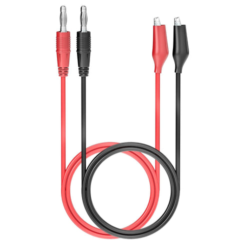 Goupchn 4mm Banana Plug to Alligator Clip Test Leads Crocodile Clips Copper Soft Flexible Cable Wire Set 2PCS Red Black...