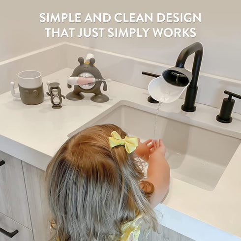 Prince Lionheart Fun and Safe Hand-Washing Solution | Faucet Extender for Babies and Toddlers | Fits Standard and Gooseneck Faucets | Galactic Gre...