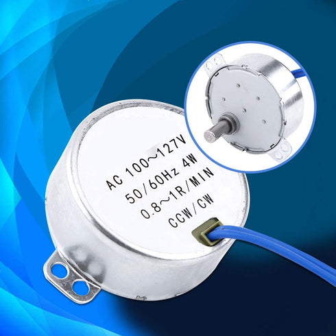 AUNMAS Electric Synchron Motor AC, Electric Fireplace Motor Replacement ty 50b Motor 100 127V 50/60Hz CCW/CW Synchronous Motor Geared Motor for El...