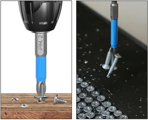 10 Pcs Phillips Bits Ph2 Power Tool?Impact Driver Bit Set, Magnetic Screwdriver Bits,Set 2 Inch Long Anti Slip Phillips Bits Ph2, 1/4 Inch Hex Sha...