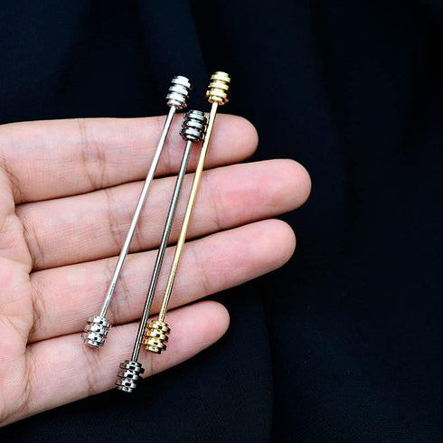 2 Pieces Collar Pin Collar Bar Collar Bar Pin Shirt Collar Bar Tie Pins Necktie Pins Clip Clasp Lapel Stick Brooch Screw Design Shirt Collar Bar f...
