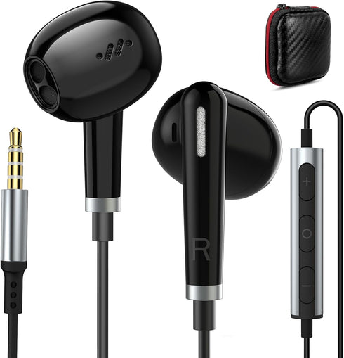 3.5mm Headphones Wired Earbuds for Chromebook Laptop,in-Ear Headset Earphones with HD Mic,Clear Call,Volume Control for Nintendo Switch,MP4/MP3,Sa...