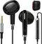 3.5mm Headphones Wired Earbuds for Chromebook Laptop,in-Ear Headset Earphones with HD Mic,Clear Call,Volume Control for Nintendo Switch,MP4/MP3,Sa...