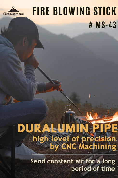 CAMPINGMOON Fire Blowing Stick Split Type Compact Fire Starter MS-43...