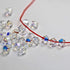 Dowarm 1000PCS Bicone Crystal Beads 4mm, Bulk Small Faceted Bicone Glass Beads for Jewelry Craft Making, DIY Bracelet, Necklace, Dolls (Crystal AB...