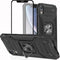 HNHYGETE for iPhone XR Case: iPhone XR phone case with Screen Protector: (Heavy Duty) Military Grade 360° Rotatable Kickstand Shockproof Protectiv...