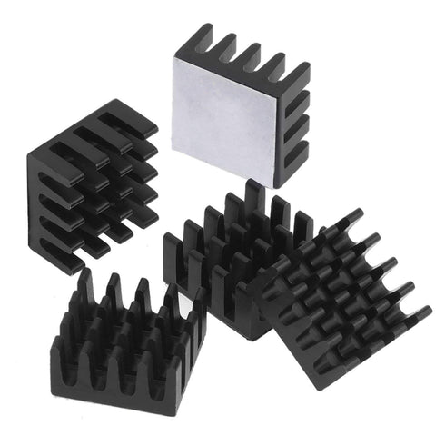 Easycargo 124pcs Heatsink Kit 9 Sizes Multicolor Aluminum Copper + 3M 8810 Thermal Conductive Adhesive Tape, Cooler Heat Sink Cooling VRM VRAM CPU...