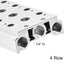 uxcell 1/4" G Thread 4 Row Aluminum Manifold Solenoid Air Pneumatic Valve Base Socket for 4V210 Series...
