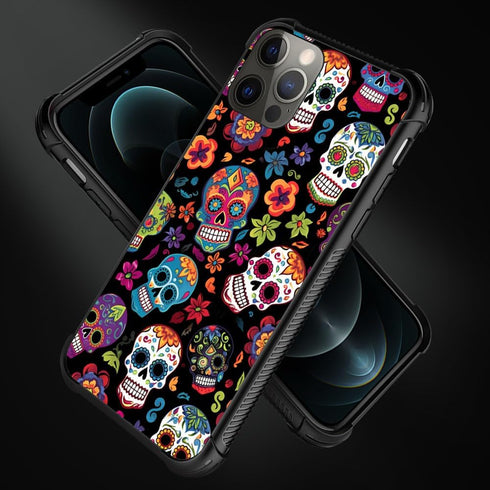 TnXee Case Compatible with iPhone 12/12 Pro Case?Sugar Skull Pattern Design Casae for iPhone 12/12 Pro Cases for Men Women, Shockproof Anti-Scratc...