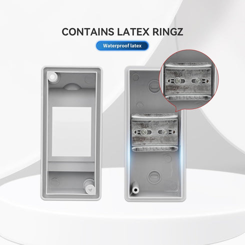 2 Way Circuit Breaker MCB Distribution Protection Box with DIN Rail, IP65 Waterproof,for Indoor and Outdoor...