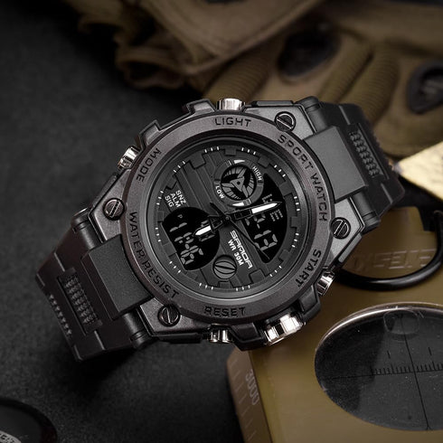 AIMES Mens Watches Sports Outdoor Waterproof Military Watch for Men Tactical Watch Analog Digital Date Alarm Stopwatch Multi-Function Tactics Big ...