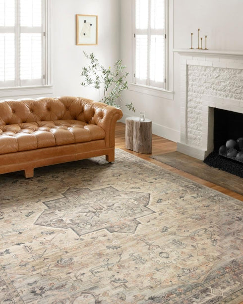 Loloi Hathaway Collection HTH-07 Multi/Ivory 2'-0" x 5'-0", .25" Thick Accent Rug, Soft, Durable, Printed, Modern, Low Pile, Non-Shedding, Easy Cl...