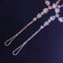 2Pcs Diamond Foot Chain Barefoot Sandals Anklet with Toe Ring Rhinestone CZ Crystal Ankle Bracelet Ankle Chain Summer Beach Wedding Foot Jewelry D...