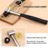10 Pcs Leather Hole Punch Tool Set, 0.5mm-3.5mm Round Hole Punch Working Tools with Double Head Plastic and Rubber Hammer for Leather Belts, Canva...