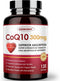 ZEBORA CoQ10-300mg-Softgels with PQQ, BioPerine & Omega-3, 120 Servings Coenzyme Q10 (Ubiquinone) Supplement for High-Absorption, Powerful-Antioxi...