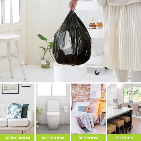 3 Gallon 120 Counts (fit 2.6-3.3 Gal) Small Trash Bags Garbage Bags by RayPard, 10-12 Liter Waste Basket Liner Fit 2.6,3.1,3.2,3.3 Gal Trash Can f...