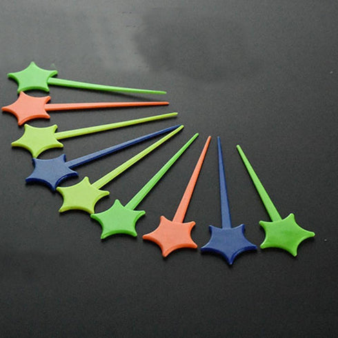 Comicfs 250 Pcs Plastic Star Toothpicks Picks for Appetizers, 3.5'' Fruit Fork Cocktail Sticks Disposable, Cocktail Sticks and Cocktail Picks for ...