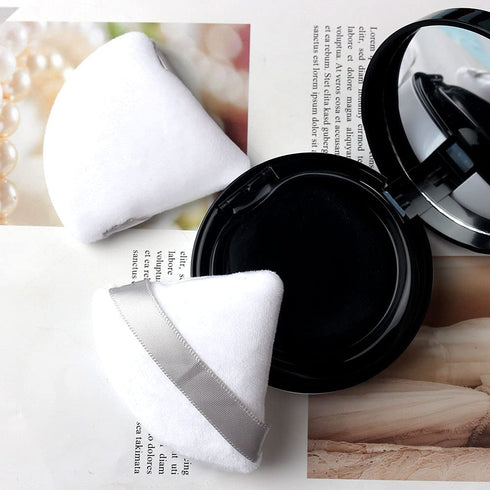12 Pieces Triangle Powder Puff Setting Powder Puff for Face Powder Velour Makeup Pads Puff for Powder Pink Makeup Sponge Powder Puffs for Face Pow...
