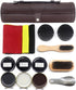 Shoe Shine Kit with PU Leather Sleek Elegant Case, Travel Shoe Shine Brush kit 12-Piece...