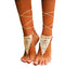 Barmine Chantilly Crochet Ivory Barefoot Sandals, cotton Anklet, 1 pair...